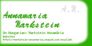 annamaria markstein business card